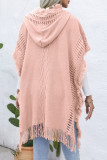 Casual Tassel Buttons Hooded Collar Outerwear