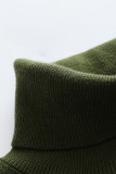 Casual Striped Contrast Turtleneck Tops