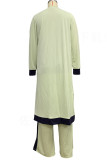Casual Solid Patchwork Cardigan Collar Long Sleeve Three Pieces