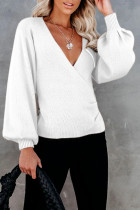 Casual Solid Patchwork V Neck Tops