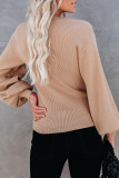 Casual Solid Patchwork V Neck Tops
