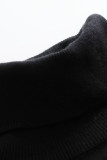 Casual Striped Contrast Turtleneck Tops