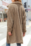 Casual Solid Buckle Turndown Collar Outerwear