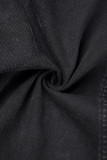 Casual Solid Make Old Turndown Collar Shirt Dress Dresses