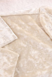 Casual Simplicity Solid Turndown Collar Long Sleeve Two Pieces