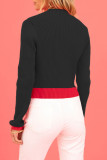 Sweet Solid Weave Half A Turtleneck Tops