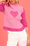 Sweet Solid Weave Half A Turtleneck Tops