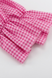 Sweet Cute Plaid Zipper Peter Pan Collar A Line Dresses