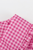 Sweet Cute Plaid Zipper Peter Pan Collar A Line Dresses
