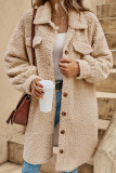 Casual Solid Buttons Turndown Collar Outerwear