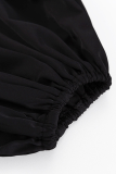 Sexy Solid Fold V Neck A Line Dresses