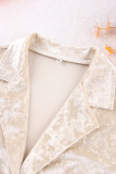 Casual Simplicity Solid Turndown Collar Long Sleeve Two Pieces