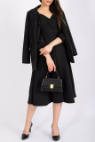 Celebrities Elegant Solid V Neck Princess Dresses
