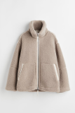 Casual Solid Zipper Mandarin Collar Outerwear