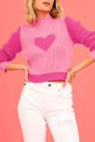 Sweet Solid Weave Half A Turtleneck Tops