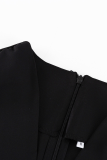 Sexy Solid Fold V Neck A Line Dresses
