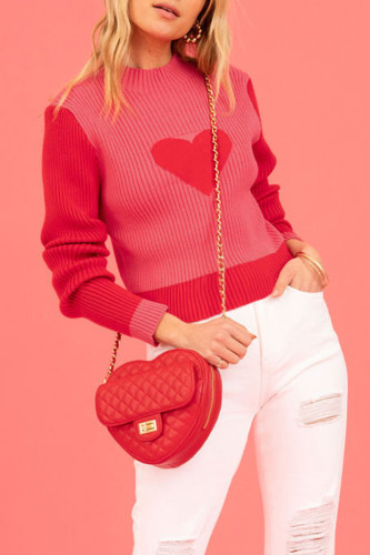 Sweet Solid Weave Half A Turtleneck Tops