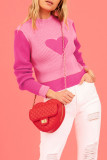 Sweet Solid Weave Half A Turtleneck Tops