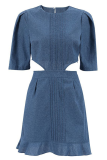 Simplicity Solid Make Old O Neck A Line Dresses