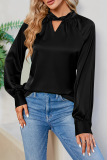 Elegant Solid V Neck Tops