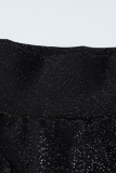 Elegant Solid Sequins Sequined Half A Turtleneck Sleeveless Dress Dresses