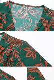 Vintage Elegant Floral Bandage One-piece Suits Dresses