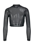 Sexy Solid See-through Turtleneck Tops