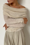 Sexy Solid Off the Shoulder Tops