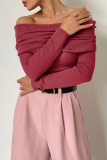 Sexy Solid Off the Shoulder Tops