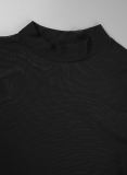 Sexy Solid See-through Turtleneck Tops