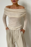 Sexy Solid Off the Shoulder Tops