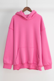Casual Street Solid Pocket Hooded Collar Tops