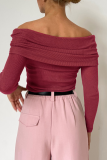 Sexy Solid Off the Shoulder Tops