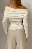 Sexy Solid Off the Shoulder Tops