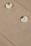 British Style Simplicity Solid Pocket V Neck Sleeveless Two Pieces