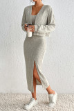 Simplicity Solid Slit U Neck Two Pieces