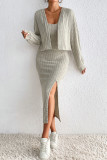 Simplicity Solid Slit U Neck Two Pieces