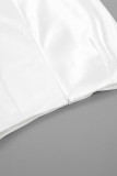 Elegant Solid Slit Regular High Waist Solid Color Bottoms