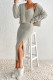 Simplicity Solid Slit U Neck Two Pieces