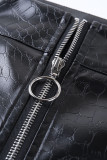 Casual Solid Zipper Skinny High Waist Pencil Solid Color Bottoms