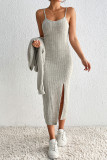 Simplicity Solid Slit U Neck Two Pieces