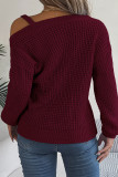 Casual Solid Metal Accessories Decoration Oblique Collar Tops