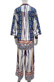 Casual Geometric Printing V Neck Two Pieces