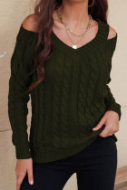 Casual Solid V Neck Tops