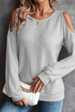 Casual Simplicity Solid O Neck Tops