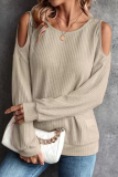 Casual Simplicity Solid O Neck Tops