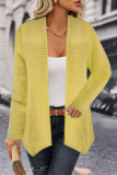 Casual Simplicity Solid Asymmetrical Cardigan Collar Outerwear