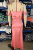 Sexy Elegant Solid Backless Off the Shoulder Evening Dress Dresses