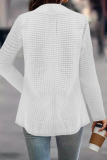 Casual Simplicity Solid Asymmetrical Cardigan Collar Outerwear