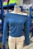 Sexy Solid Backless Off the Shoulder Tops